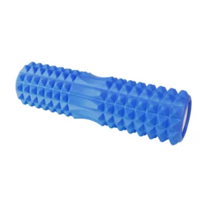 Cilindro Masajeador Foam Roller triangle 45 por 13 centímetros de color azul