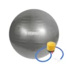 pelota o balón de pilates color gris con inflador