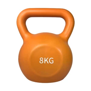 Kettlebell o pesa rusa de 8 kg en color naranjo